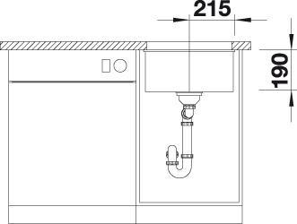 Produktbild Blanco Subline 400-U (Unterbauspüle, 43 cm, 46 cm)
