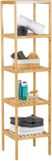 Produktbild Axentia Bambusregal, 5 Ablagen, natur (145 x 36 x 36 cm)