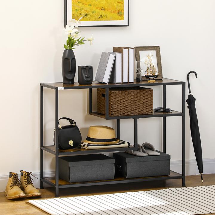 Image du produit Homcom Table console avec cadre en acier