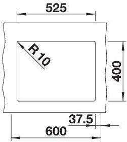 Immagine prodotto Blanco Rotan 340/160-U (Lavello sottopiano, 55.50 cm, 46 cm)