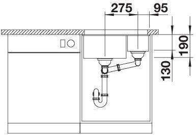 Immagine prodotto Blanco Rotan 340/160-U (Lavello sottopiano, 55.50 cm, 46 cm)