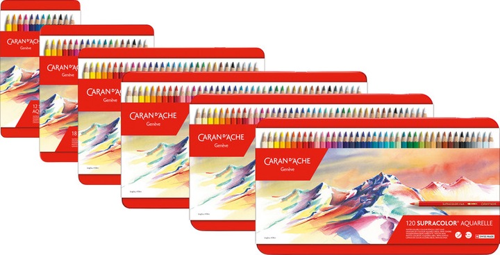 Image du produit Caran d'Ache Supracolor Aquarelle Metallschachtel (Multicolore, 12 x)
