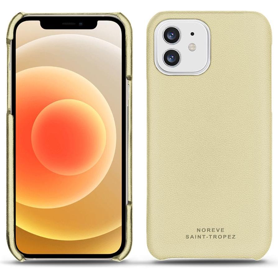 Noreve Lederschutzhülle (Apple iPhone 12), Smartphone Hülle, Beige