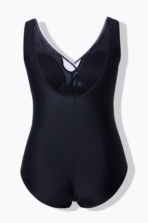 Actual product image Ulla Popken Gradient Wrap Loop One Piece Swimsuit (42)