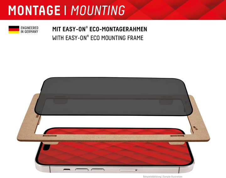 Productafbeelding Displex Real Glass, Privacy Full Cover Panzerglas (1 Stuk, Samsung Galaxy S24+, Samsung Galaxy S25+)