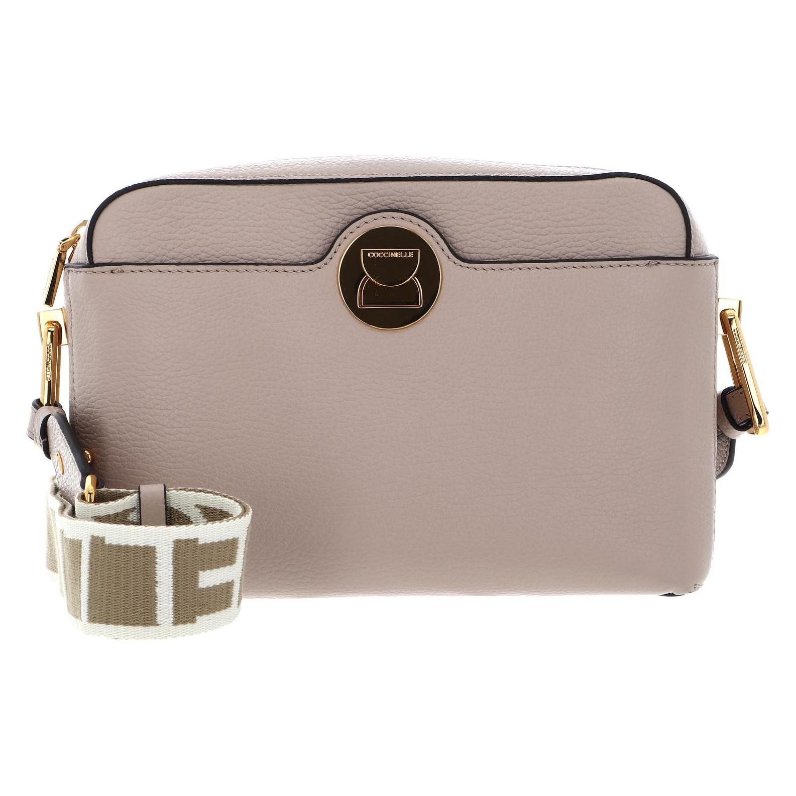 Coccinelle, Damen, Handtasche, Liya Signature Crossbody Grained Leather, Beige