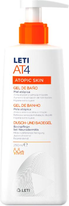 Produktbild Leti AT4 Dusch- und Badegel - Milde, rückfettende Reinigung bei trockener oder zu Neurodermitis neig (250 ml)
