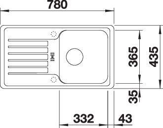 Produktbild Blanco Favos Mini (Einbauspüle, 43.50 cm, 78 cm)