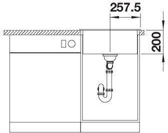Actual product image Blanco Naxa 5 (Top-mounted sink, 51.50 cm, 51 cm)