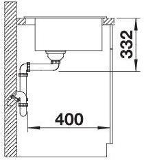 Actual product image Blanco Naxa 5 (Top-mounted sink, 51.50 cm, 51 cm)