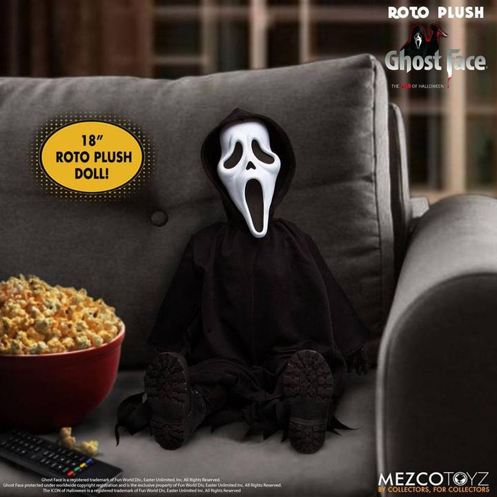 Actual product image Mezco Toys Scream MDS Roto Plush Doll Ghost Face 46 cm