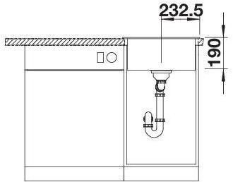 Produktbild Blanco Dalago 45 (Aufsatzspülbecken, 46.50 cm, 51 cm)