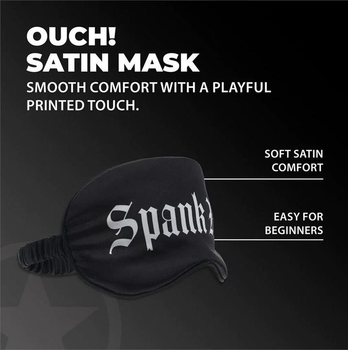 Image du produit Ouch! Spank Me - Printed Satin Mask - Black