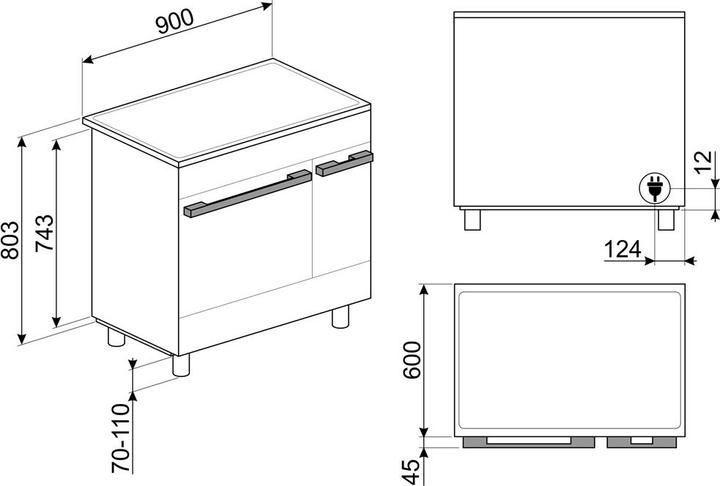 Immagine prodotto Smeg Portofino Inductiefornuis CPF92IMA, antraciet
