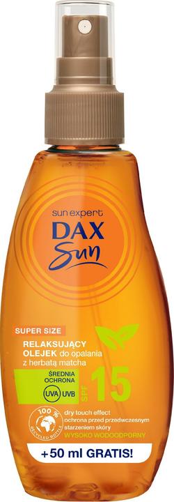 Produktbild DAX Sun Spf15 Relaxing Suntan Oil With Matcha Tea 200Ml (SPF 15, 200 ml)