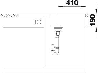 Actual product image Blanco Sona XL 6 S (Fitted sink, 100 cm, 50 cm)