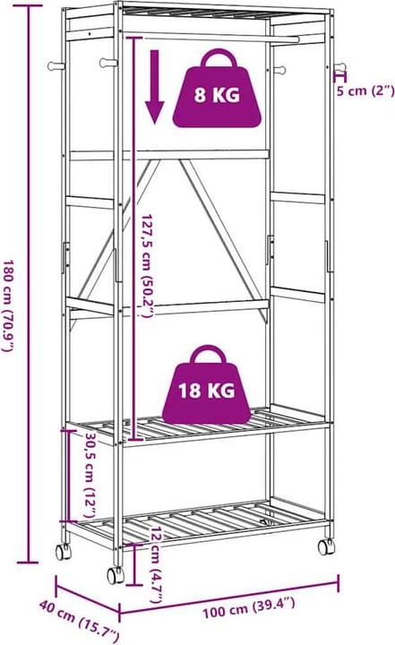 Immagine prodotto vidaXL Kleiderständer
