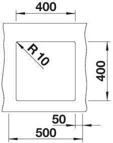 Produktbild Blanco Rotan 400-U (Unterbauspüle, 43 cm, 46 cm)