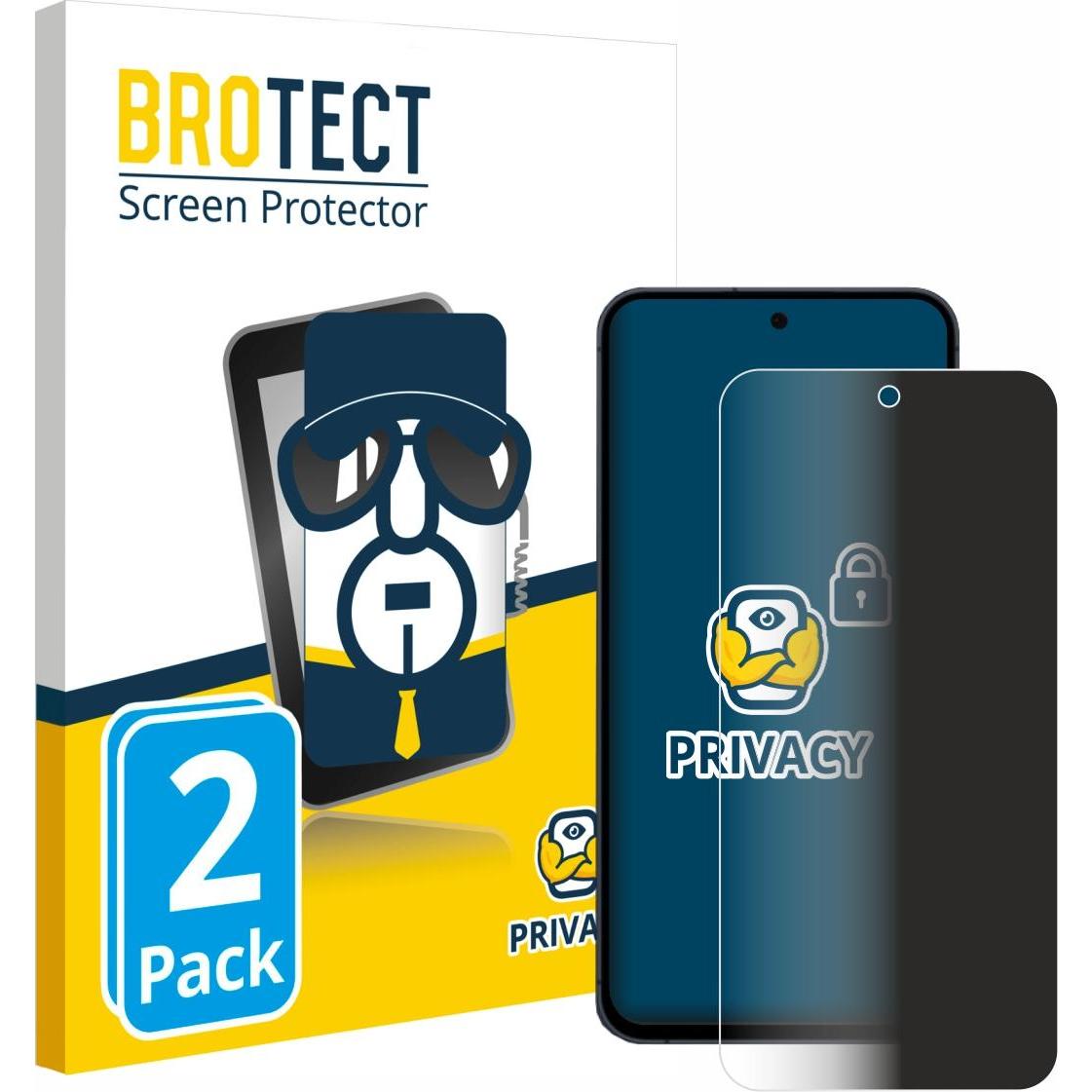 BROTECT Sichtschutzfolie Anti-Spy Privacy Folie Blaulicht-Schutz (2 Stück, Samsung Galaxy A55), Smartphone Schutzfolie, ...