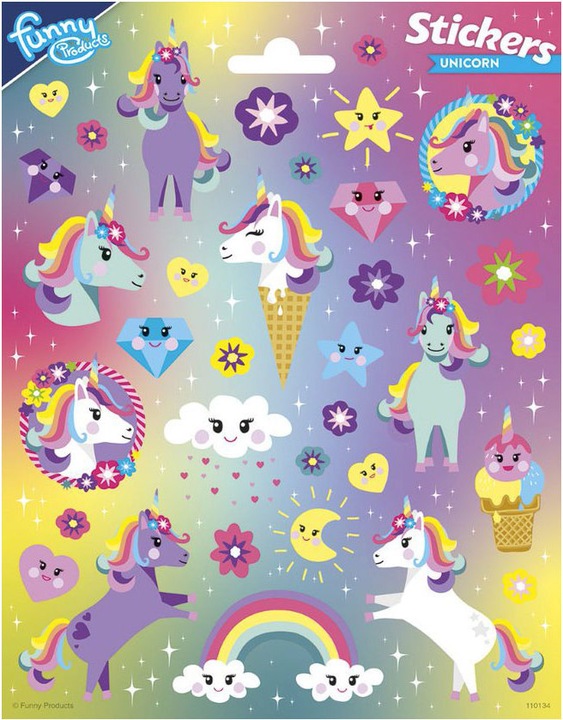 Actual product image Totum Sticker sheet unicorn