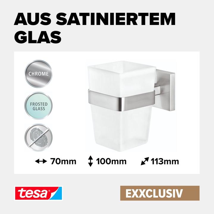 Image du produit tesa EXXCLUSIV Gobelet pour brosse à dents avec solution adhésive sans perçage