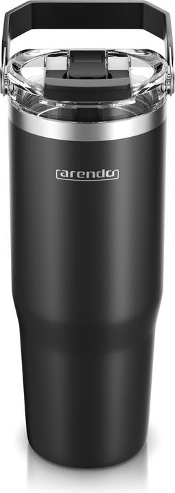 Arendo Thermobecher 900 ml, Thermal Mug, Kaffee to go Becher mit Deckel aus Edelstahl 0,9 L, auslaufsicher (0.90 l)