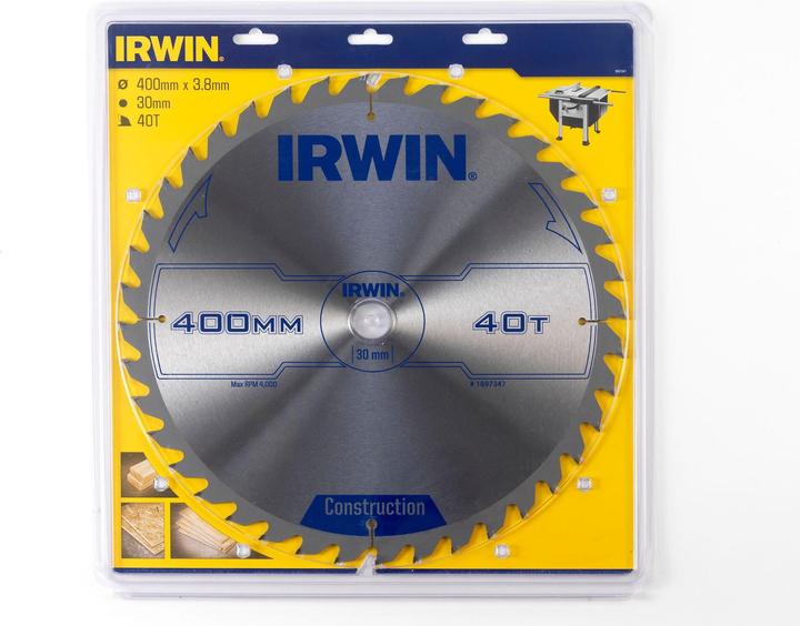 Produktbild Irwin IRW1897347 400 x 30 mm 40Teeth Kreissägeblatt mit ATB Mahlgrössen Zahn