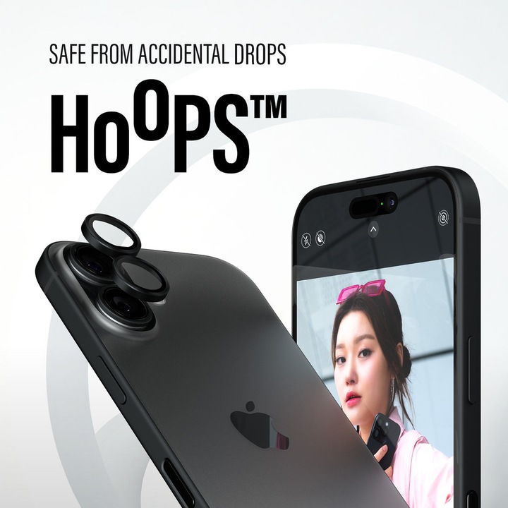 Actual product image PanzerGlass Hoops Camera Lens Protector (1 Piece, Apple iPhone 16 Plus, Apple iPhone 16)