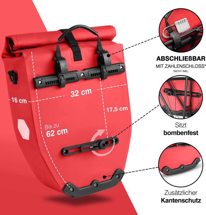 Produktbild Valkental ValkBasic (28 l, Gepäckträgertasche)