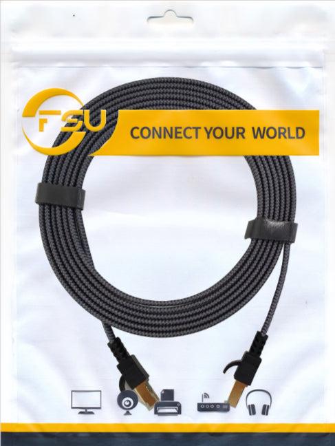 Actual product image Hermex Network cable flat cable Ethernet LAN cable RJ45 Cat. 7 flat 0.5m (U/UTP, CAT7, 0.50 m)