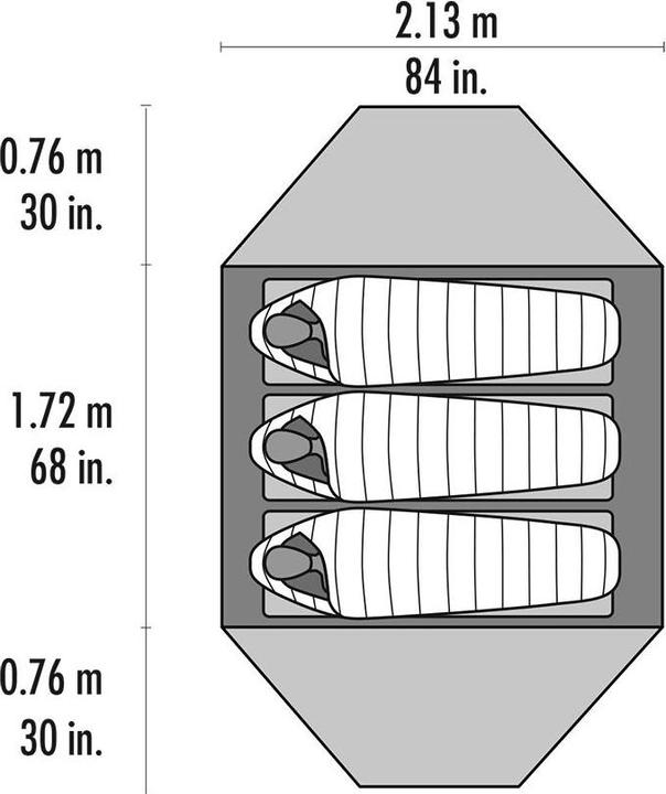Actual product image Msr Elixir 3 (Dome tent, 3.19 kg, 3 persons)