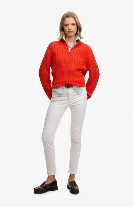 Produktbild Superdry Damen lässiger Strickpullover mit halbem Reissverschluss (M)