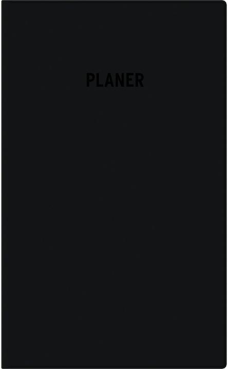 Neumann Taschenplaner Leporello PVC schwarz 2026 - Bürokalender 9,5x16 cm - 1 Monat auf 2 Seiten - s