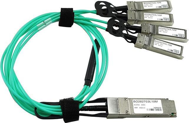 Actual product image BlueOptics Active Optical Cable QSFP-DD 200GBASE-SR4 10 Meter