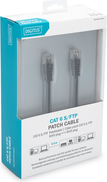 Produktbild Digitus Netzwerkkabel (S/FTP, CAT6, 3 m)