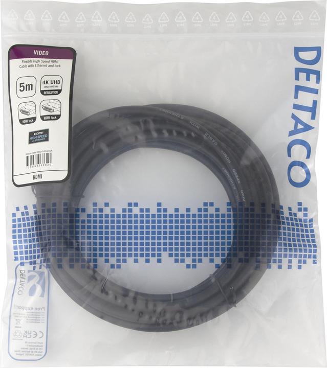 Produktbild Deltaco HDMI-1050D-FLEX-LOCK (5 m)