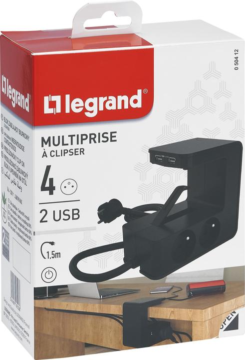 Produktbild Legrand U-Power Contactdoos Verdeelstekker - 2X USB Hub - Stekkerdoos - Penaarde Belgi - Verlengsnoer 1.5 Me (1 Stk.)