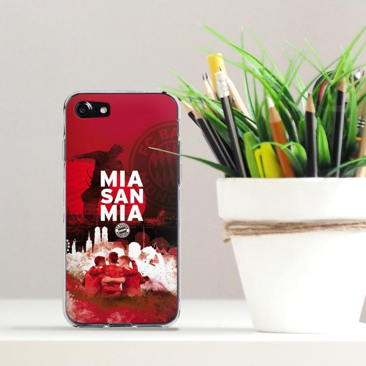 Produktbild DeinDesign Silikon Hülle für Apple iPhone 8 Handyhülle Case Smartphone Schutzhülle FC Bayern München FCB Mia (Apple iPhone 8)