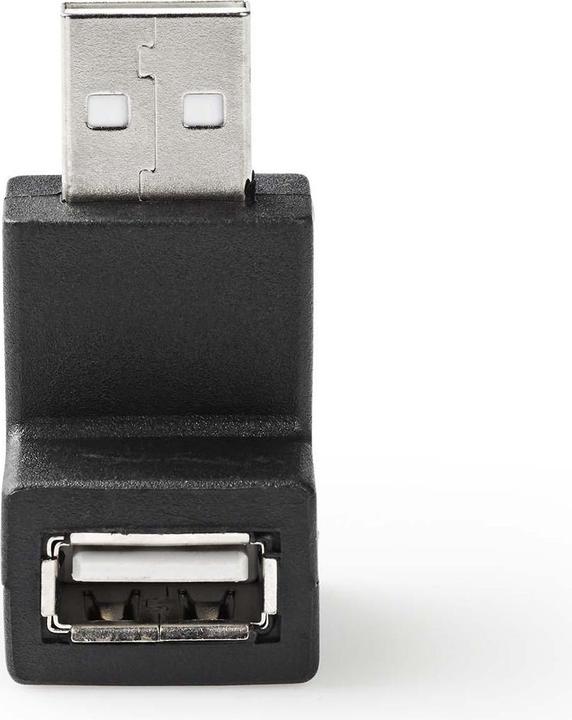 Image du produit Nedis Adaptateur USB-A | USB 2.0 | USB-A mâle | USB-A femelle | 480 Mbps | Rond | Nickelé | PVC | (USB-A, 2 cm)