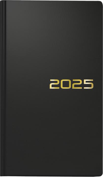 Actual product image Brunnen Pocket agenda 2025 075661905 1W/2S black ML 9x15cm (1 week / 2 pages)
