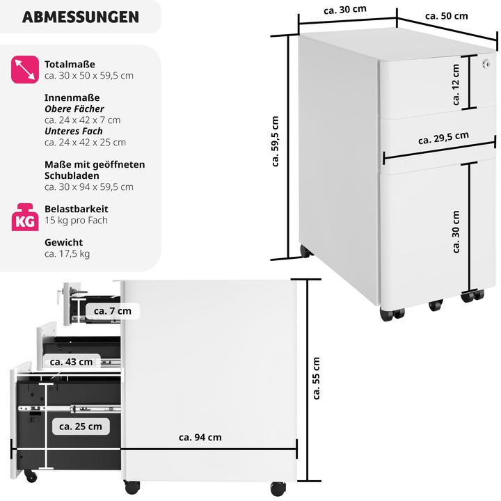 Actual product image tectake Parvus (30 x 50 x 59.5 cm)