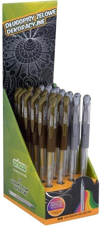 Produktbild Amex Gelstift Cricco Dekostift Mixfarbe 0,7mm 24St.Displ. (Mehrfarbig, 24 x)