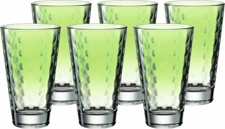 Actual product image Leonardo Drinking glass Optic Pastel 300 ml, 6 pieces, Green (0.30 l, 6 x)