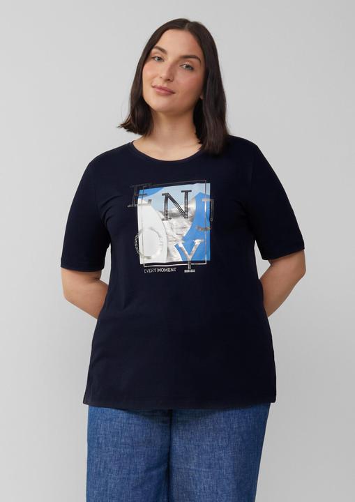 Produktbild S.Oliver T-Shirt Elastisches T-Shirt mit Frontprint (44)