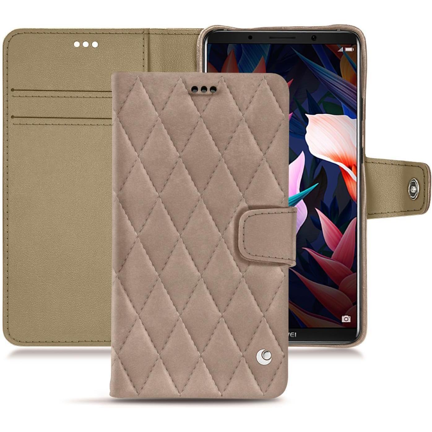 Noreve Lederschutzhülle Wallet (Huawei Mate 10 Pro), Smartphone Hülle, Beige