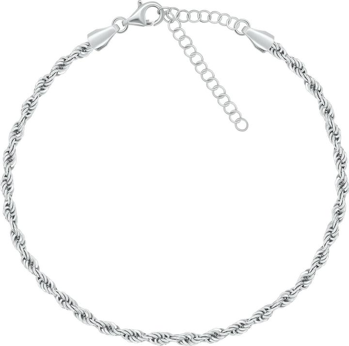 Brilio Silver - Fashionable silver anklet ANK114W (Silber)