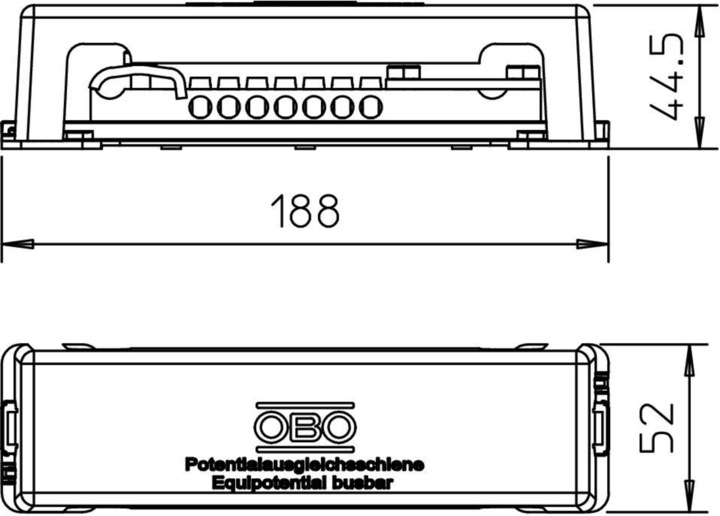 Actual product image OBO Bettermann Potential equalization rail