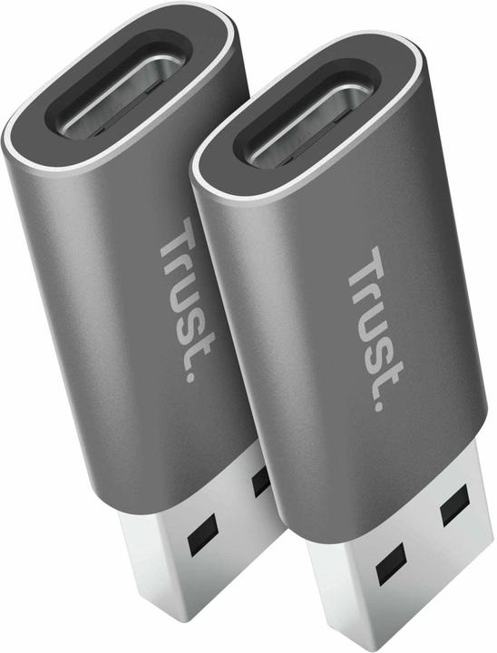 Produktbild Trust Calyx USB-A To USB-C Adapter 2p (USB Typ-C, 4.10 cm)