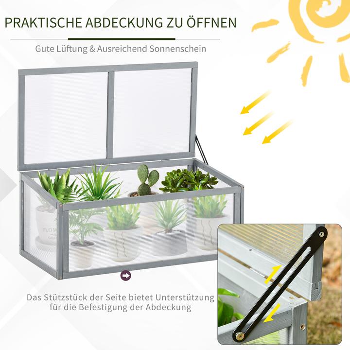 Produktbild Outsunny Frühbeet mit Holzrahmen