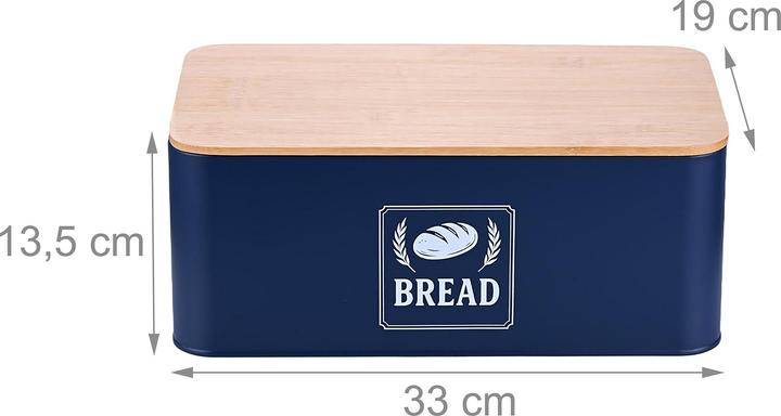 Actual product image Relaxdays Brotkasten mit Bambusdeckel Retro-Design